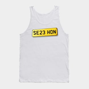 SE23 HON Honor Oak Number Plate Tank Top